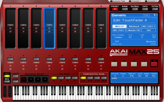 Click to display the Akai Pro MAX25 Preset Editor