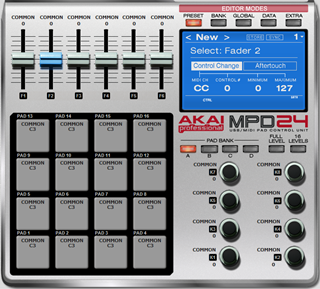Click to display the Akai Pro MPD24 Edit Buffer Editor
