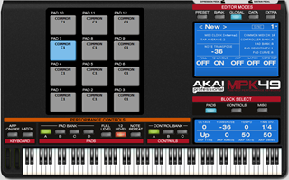 Click to display the Akai Pro MPK49 Global Editor