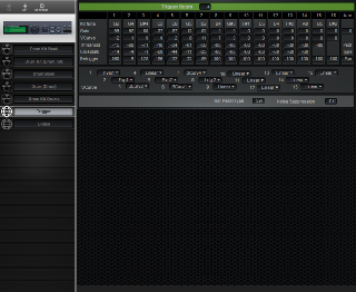 Click to display the Alesis DMPro Trigger Editor