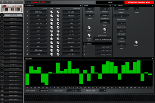 Click to display the Alesis Micron Patch (8-99) - MOD Matrix / Tracking / Voice Editor