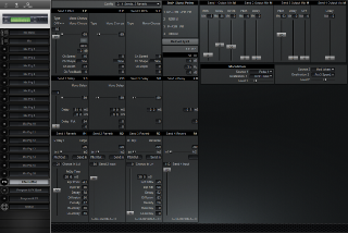 Click to display the Alesis QuadraSynth S4+ Mod Effects (Mix) Editor