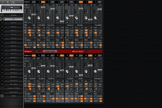 Click to display the Alesis QuadraSynth S4 Plus (S8) Mix Editor