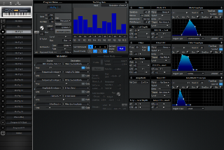 Click to display the Alesis QuadraSynth S4 Plus (S8) Mix Prg 1 Editor