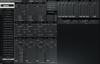 Click to display the Alesis QuadraSynth S4 Rack Effects (Mix) Editor