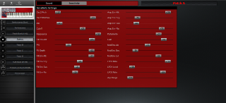 Click to display the Clavia Nord Lead 1 (v2 ROMS) Patch A - Sensitivity Editor