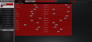 Click to display the Clavia Nord Lead 1 (v2 ROMS) Percussion - Sensitivity Editor