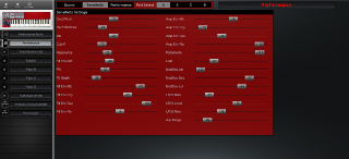 Click to display the Clavia Nord Lead 1 (v2 ROMS) Performance - Sensitivity Editor