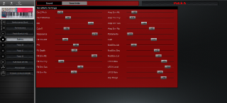 Click to display the Clavia Nord Lead 2 Patch A - Sensitivity Editor