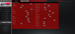 Click to display the Clavia Nord Lead 2 Percussion - Sensitivity Editor