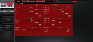 Click to display the Clavia Nord Lead 2 Performance - Sensitivity Editor