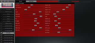 Click to display the Clavia Nord Rack 2 Percussion - Sensitivity Editor