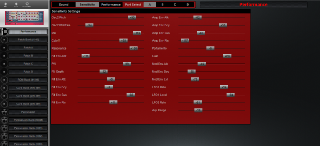 Click to display the Clavia Nord Rack 2 Performance - Sensitivity Editor