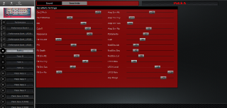 Click to display the Clavia Nord Rack 2X Patch A - Sensitivity Editor