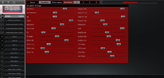 Click to display the Clavia Nord Rack 2X Performance - Sensitivity Editor