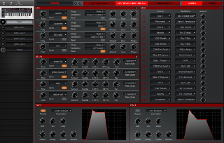 Click to display the Dave Smith Prophet 12 Kbd Patch - LFO/DELAY/MOD/ENV Editor