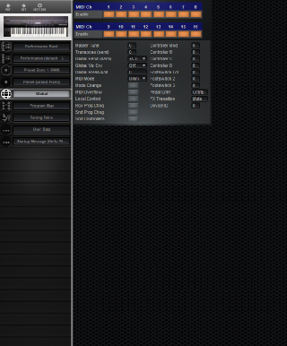 Click to display the E-MU MPS Global Editor