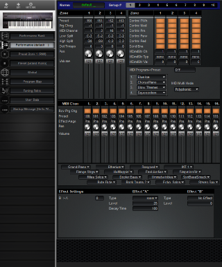 Click to display the E-MU MPS Performance Editor