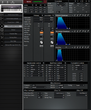 Click to display the E-MU MPS Preset Editor