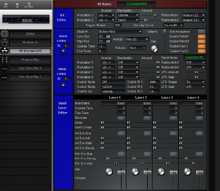 Click to display the E-MU Procussion Kit Editor