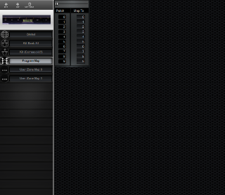 Click to display the E-MU Procussion Program Map Editor