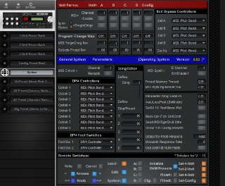 Click to display the Ensoniq DP/4+ System Editor