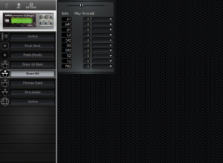Click to display the Kawai GMega Drum Kit Editor