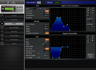 Click to display the Kawai GMega Patch Editor