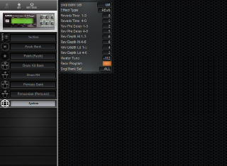 Click to display the Kawai GMega System Editor