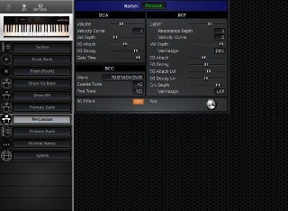 Click to display the Kawai K11 Percussion Editor