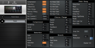 Click to display the Korg A4 Bass Patch Editor