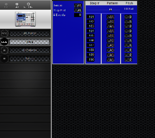 Click to display the Korg EA-1 Song Editor