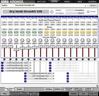 Click to display the Korg Kronos v3.1 Combination Editor