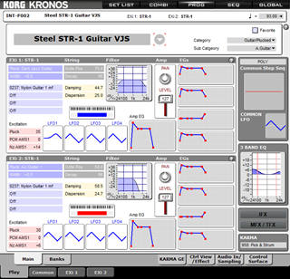 Click to display the Korg Kronos v3.1 Program - STR-1 Editor