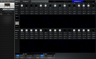 Click to display the Korg Monologue Program - Motion Seq Editor