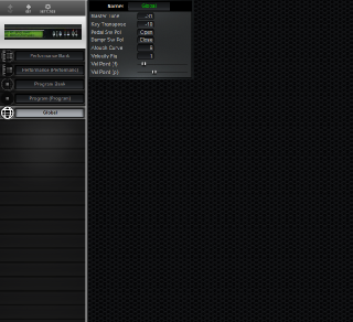 Click to display the Korg SG-Rack Global Editor