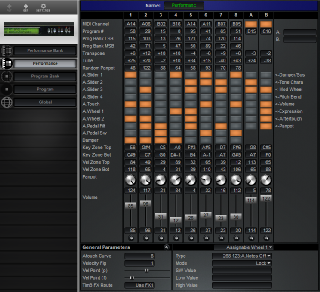 Click to display the Korg SG-Rack Performance Editor
