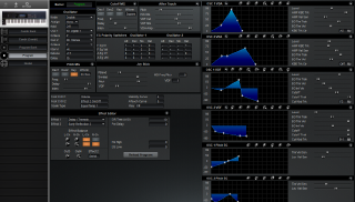 Click to display the Korg T2 Program Editor
