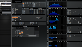 Click to display the Korg T2 EX Program Editor