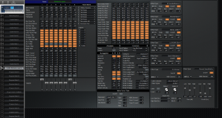 Click to display the Korg Triton Extreme 61 Combi Editor