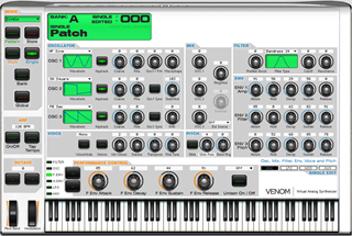 Click to display the M-Audio Venom Single Editor