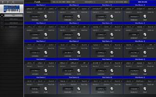 Click to display the Novation MiniNova Patch - Mod Matrix Editor