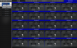 Click to display the Novation UltraNova Patch - Mod Matrix Editor