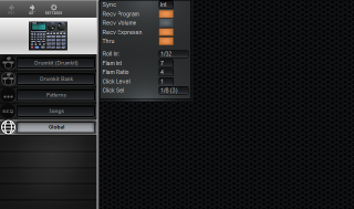 Click to display the Roland BOSS DR-660 Global Editor