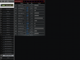 Click to display the Roland D-110 (nhs) Rhythm Temp Setup Editor