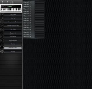 Click to display the Roland D-70 Channel Names Editor