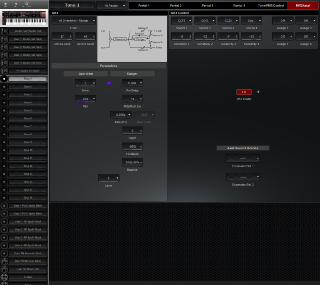 Click to display the Roland FA-06 Tone 1 - MFX/Axial Editor