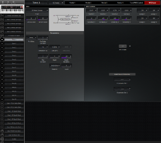 Click to display the Roland FA-07 Tone 1 - MFX/Axial Editor