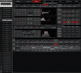 Click to display the Roland FA-07 Tone 1 - Partial Editor