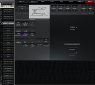 Click to display the Roland FA-08 Tone 1 - MFX/Axial Editor